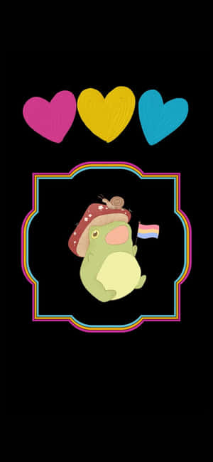 กบถือธงสีรุ้ง LGBT น่ารัก ภาพประกอบดิจิทัล — เทคนสปาร์ค 50 โปร วอลเปเปอร์