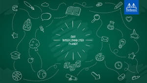 วอลเปเปอร์ภาพประกอบโรงเรียนโลกที่เชื่อมโยงของเรา — iMac วอลเปเปอร์