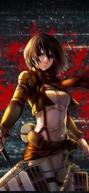 ภาพมิกาสะ Attack On Titan iPhone — Galaxy S25 Ultra วอลเปเปอร์