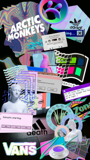 ภาพวอลเปเปอร์คอลลาจแนว Vaporwave สุนทรียศาสตร์ทางเลือก — ออลต์เอสเธติก วอลเปเปอร์