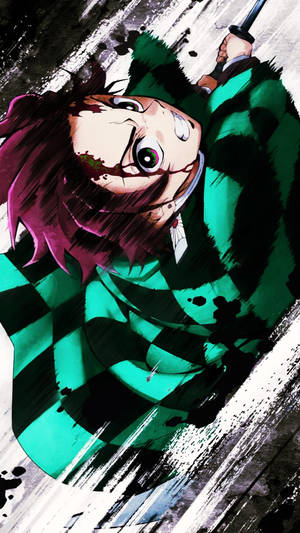 ภาพวาด Demon Slayer Tanjiro สำหรับมือถือ — ดาบพิฆาตปีศาจ วอลเปเปอร์