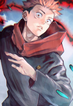 ภาพวาด Yuji Itadori สุดยอด Jujutsu Kaisen โทรศัพท์ — จูจุสึไคเซ็น วอลเปเปอร์