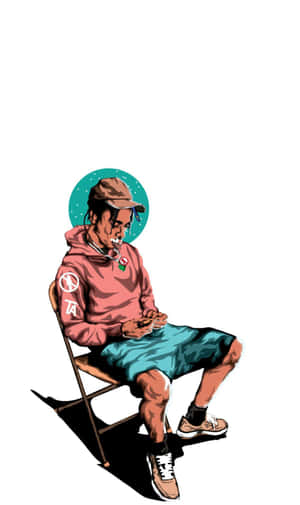 Travis Scott การ์ตูน — อินฟินิกซ์ เอ็กซ์แพด 20 โปร วอลเปเปอร์