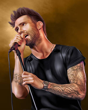วอลเปเปอร์ภาพวาดดิจิทัล Adam Levine — 4:5 วอลเปเปอร์