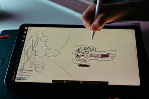 ภาพวาดบนแท็บเล็ตสำหรับ iPad Pro — iPad Pro วอลเปเปอร์