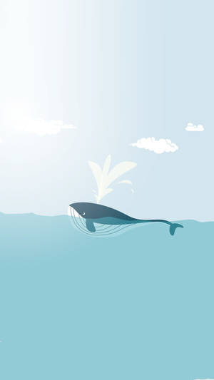 ภาพวาดวาฬสีพาสเทลสำหรับ iPhone — พาสเทลไอโฟน วอลเปเปอร์