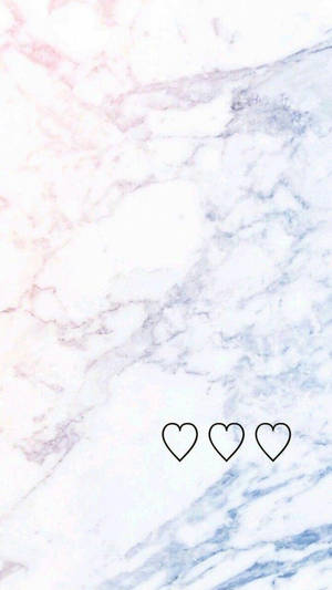 ภาพวาดหัวใจน่ารักบนหินอ่อนสีขาว — น่ารักหัวใจ วอลเปเปอร์