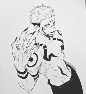 วอลเปเปอร์ภาพวาดอนิเมะซุกุนะจากจูจุสึไคเซ็น — Nubia Fold วอลเปเปอร์