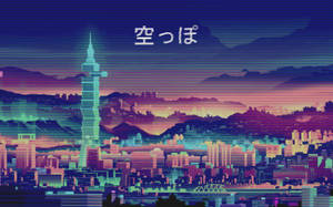 วอลเปเปอร์ภาพวาดเมืองสวยงามบนแล็ปท็อป