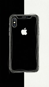 ภาพวาดเส้นแบบมินิมอลของ iPhone XR ขาวดำ วอลเปเปอร์ศิลปะที่ดูหรูหรา — iPhone Xr วอลเปเปอร์