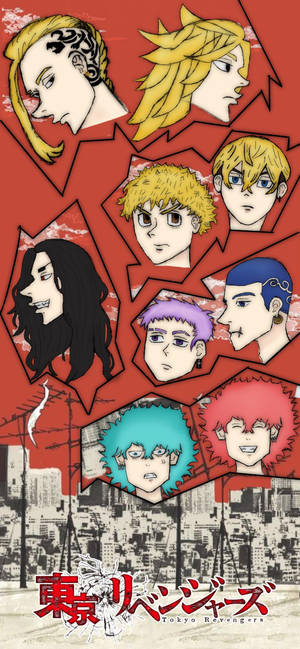 ภาพวาดแฟนน่ารักของตัวละครมังงะ Tokyo Revengers — Galaxy S25 Edge วอลเปเปอร์