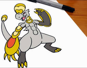 ภาพวาดแฮนด์ดรอว์ของมังกรฮาคาโมโอ