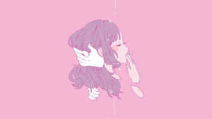 ภาพสวยสไตล์อนิเมะสีชมพู — สีชมพูสวยงาม GIF วอลเปเปอร์