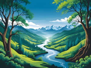 ภาพสเก็ตช์,ภาพวาดสเก็ตช์,ภาพสเก็ตช์ธรรมชาติ,ธรรมชาติ,ธรรมชาติ 4K,แม่น้ำ,วิวแม่น้ำ,ภาพเนินเขา,วิวเนินเขา