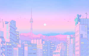 ภาพอนิเมะสไตล์เอสเธติกสีชมพู — อนิเมะสีชมพูสไตล์ aesthetic วอลเปเปอร์