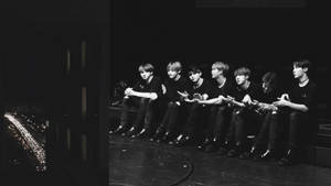 ภาพเบื้องหลังวง BTS ขาวดำสำหรับแล็ปท็อป — บีทีเอส โน้ตบุ๊ก วอลเปเปอร์