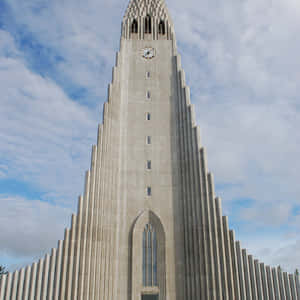 ภายนอกหอคกลางของโบสถ์ Hallgrímskirkja — มือถือ GIF วอลเปเปอร์
