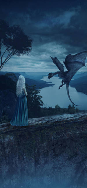 วอลเปเปอร์มังกร Game of Thrones ซีซัน 8 — iPhone 14 วอลเปเปอร์