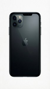 ภาพประกอบลายเส้นมินิมอลของ iPhone 11 Pro Max บนพื้นขาว
