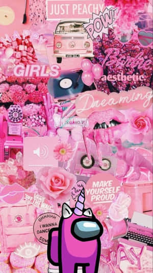 ภาพ Among Us สวยๆ — น่ารักสีชมพู วอลเปเปอร์