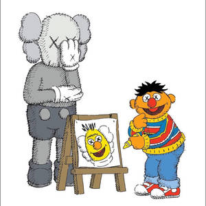 วอลเปเปอร์ Uniqlo Ernie วาดภาพ Kaws ด้วย Bert — หัวเว่ย โนวา ฟลิป วอลเปเปอร์