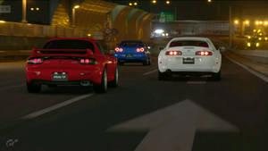 รถ JDM บนถนนยามค่ำคืน