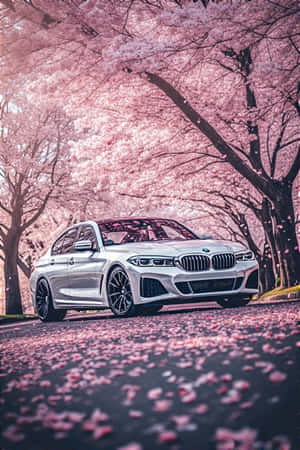 BMW,ซากุระ,ฤดูใบไม้ผลิ,สุนทรียะ,วอลเปเปอร์รถ,ดอกไม้,สงบ,เงียบสงบ,ธรรมชาติ,รถหรู — Aesthetic วอลเปเปอร์