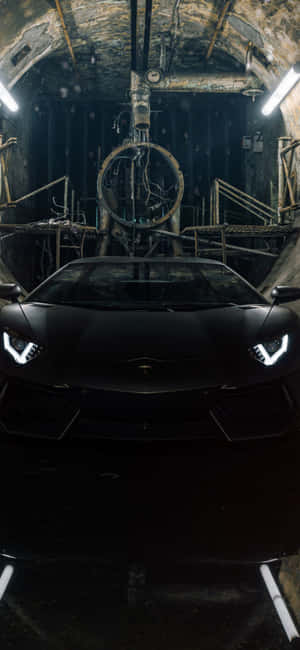 Lamborghini สีดำ iPhone — Oppo Find X9s Pro วอลเปเปอร์