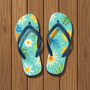 วอลเปเปร flip-flop แบบเวกเตอร์ลำลองสำหรับการพักผ่อนในฤดูร้อน
