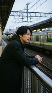 ทาคุที่สถานีคิจิโจจิในตอนเย็น