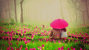 รักของฉันนั่งบนพื้นดอกไม้ — น่ารัก สวยงาม GIF วอลเปเปอร์