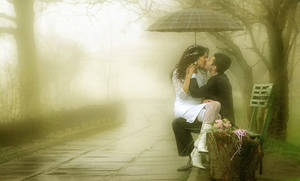 วอลเปเปอร์รักโรแมนติกในสวนสาธารณะ