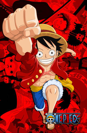 รูปโปรไฟล์ Luffy One Piece โปสเตอร์แดงกับโจรสลัด — Honor MagicPad4 วอลเปเปอร์