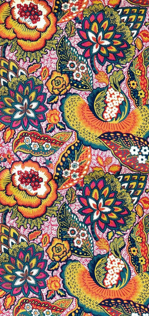 ลวดลายดอกไม้สีสันสดใสสไตล์โบโฮ