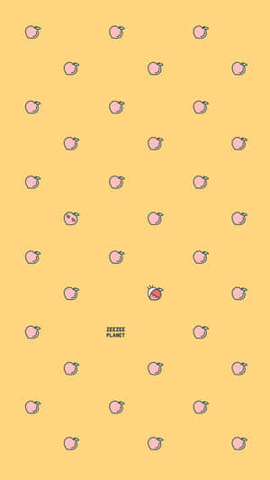 ลวดลายลูกพีชสีเหลืองพาสเทลน่ารัก — Pastel yellow วอลเปเปอร์