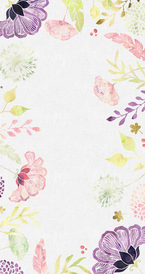 วอลเปเปอร์ดอกไม้สีสันสไตล์โมเดิร์นสำหรับไอโฟน