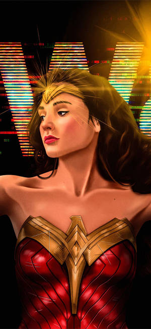 วอลเปเปอร์ศิลปะ Wonder Woman 1984 Gal Gadot — iPhone 17 Pro วอลเปเปอร์