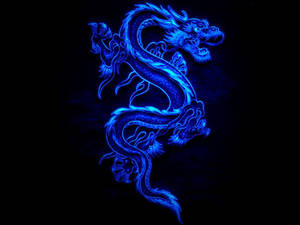 ศิลปะมังกรญี่ปุ่น มังกรสีน้ำเงินเรืองแสง