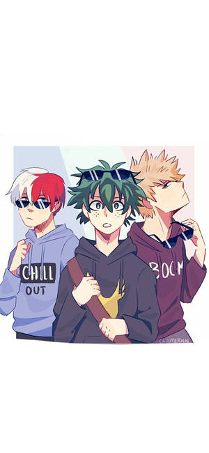Deku X Todoroki X Bakugou — กาแล็กซี A08 วอลเปเปอร์