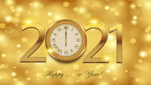 2021 สวัสดีปีใหม่ — ทอง วอลเปเปอร์