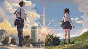 สองโลก Your Name อนิเมะ 2016 — อนิเมะแนวสวยงาม GIF วอลเปเปอร์