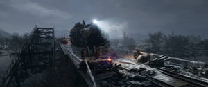 สะพานพัง Metro Exodus 3440x1440 — เกมวิดีโอ GIF วอลเปเปอร์