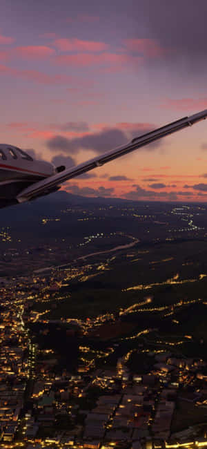 พื้นหลัง iPhone XS Microsoft Flight Simulator — ทไวไลท์ วอลเปเปอร์