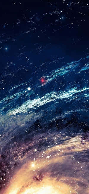 Blue Galaxy iPhone — Oppo Reno15 F วอลเปเปอร์