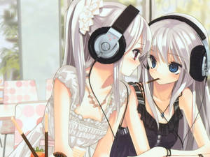 วอลเปเปอร์สาวรักเสียงเพลงเลสเบี้ยนอนิเมะ