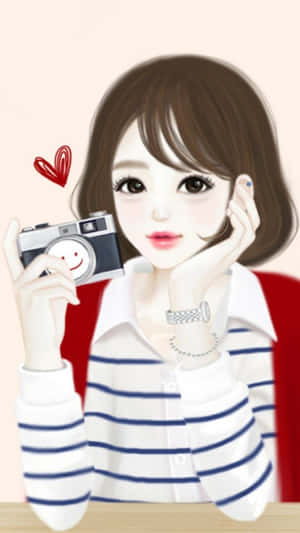 ภาพสาวสวย — สาวอนิเมะน่ารัก วอลเปเปอร์