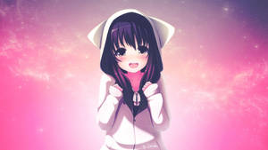 สาวอนิเมะน่ารักใส่ฮู้ด