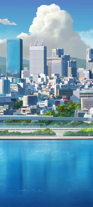 ภาพ Anime City — 1080x2400 วอลเปเปอร์