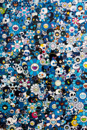 สีน้ำเงินเท่านั้น Takashi Murakami 4K — เสี่ยวหมี่ แท็บเล็ต 7 อัลตรา วอลเปเปอร์