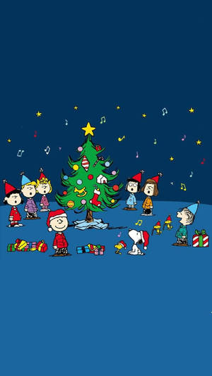 วอลเปเปอร์สโนว์พีร้องเพลงคริสต์มาส — Snoopy คริสต์มาส วอลเปเปอร์